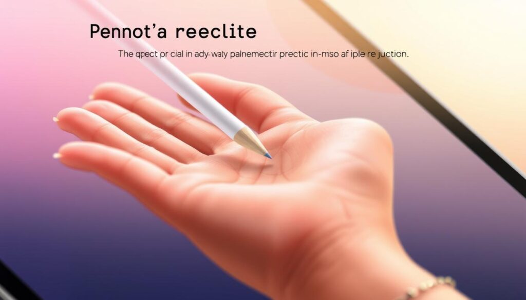 Apple Pencil palm rejection technology for comfortable drawing