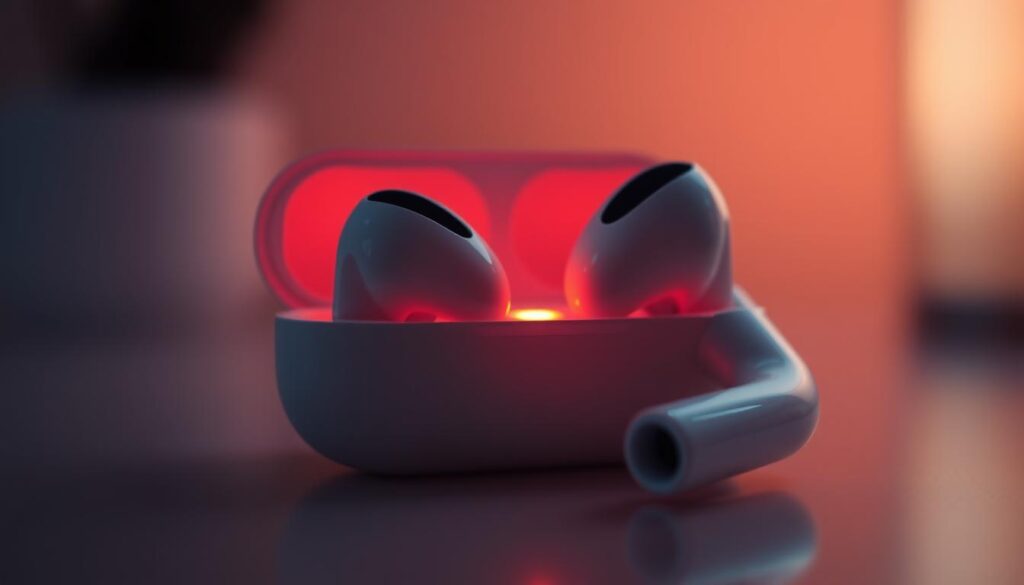 airpods orange light