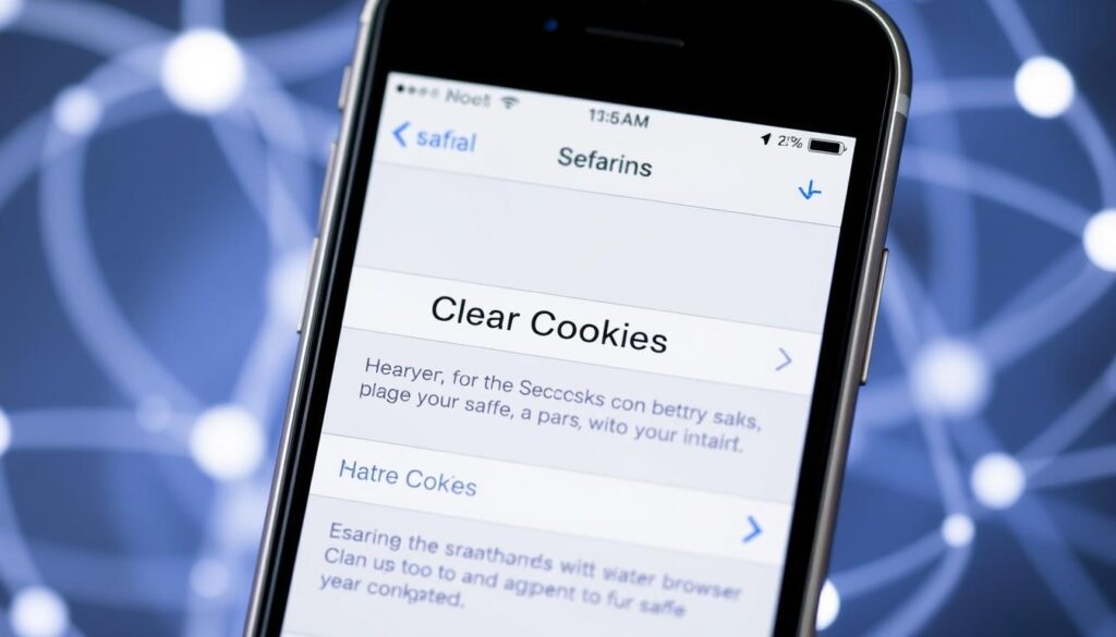 clear cookies in safari iphone