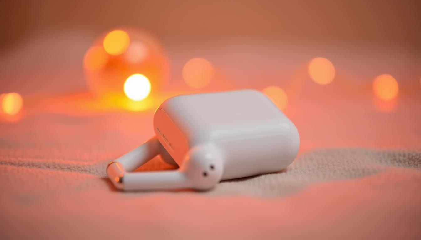 orange light on airpods