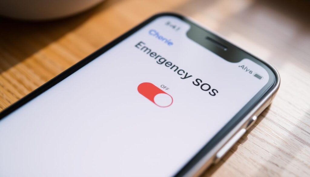 turn off emergency sos calls iphone