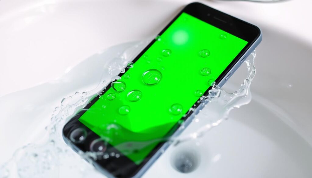 Green screen on a smartphone